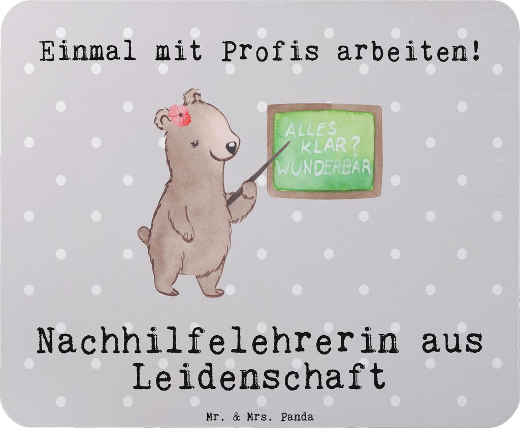 Mr. & Mrs. Panda Mousepad Nachhilfelehrerin Leidenschaft - Produktbild 