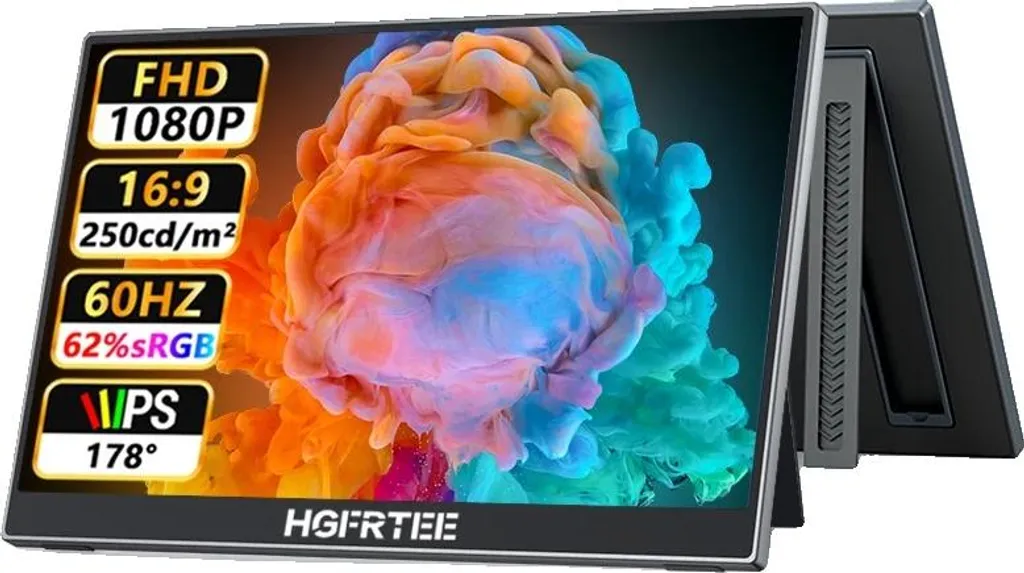 Moniteur Portable pour Télétravail Écran de Voyage 1080P 60Hz 15.6"