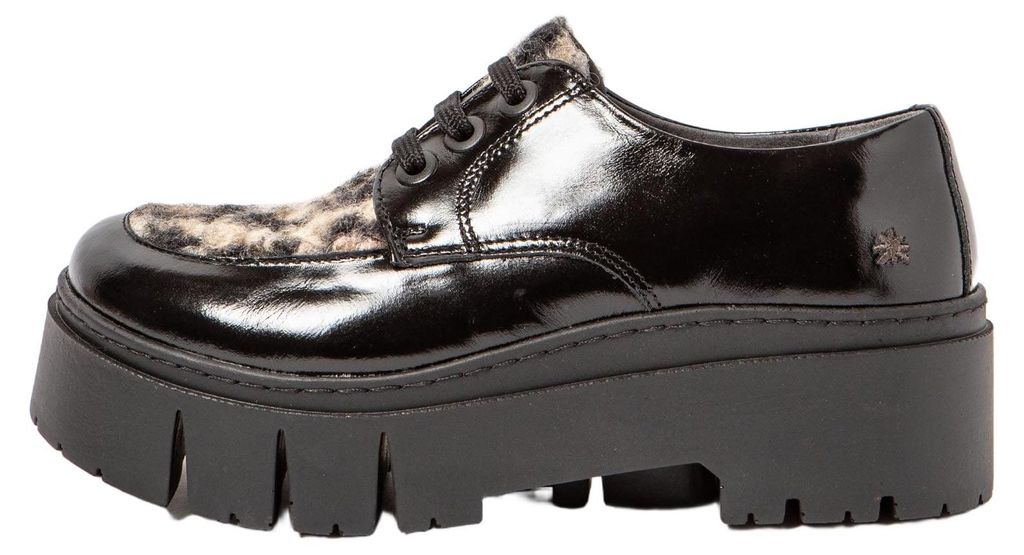 Art Schuhe Damen 1765 NAPPA SHINNY BLACK-LEOPARD / LEEDS Bunt
