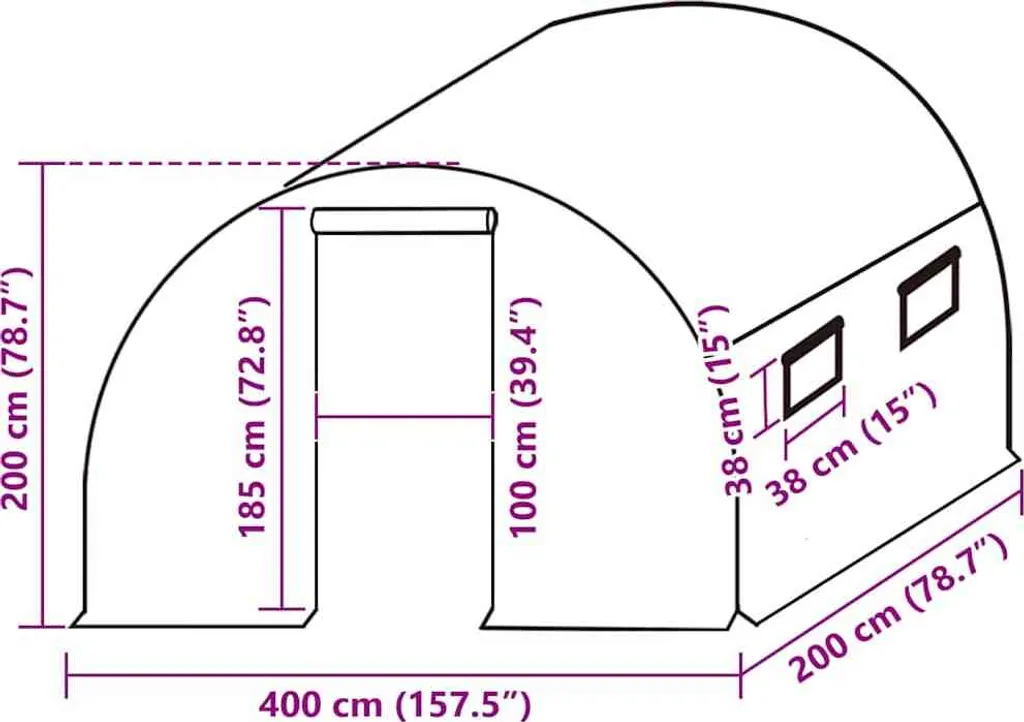 Protéger vos cultures avec la couverture de rechange pour serre 8 m² - 4