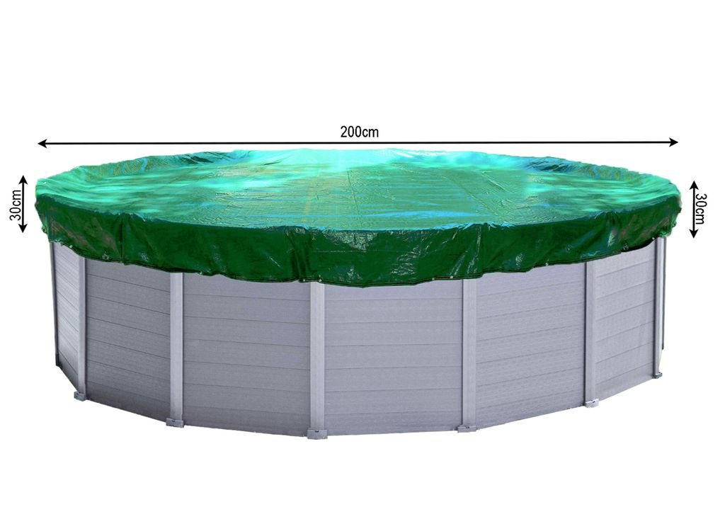 Poolabdeckung Rund für 160-200 cm Pools | Planenmaß Ø 260 Produktbild 