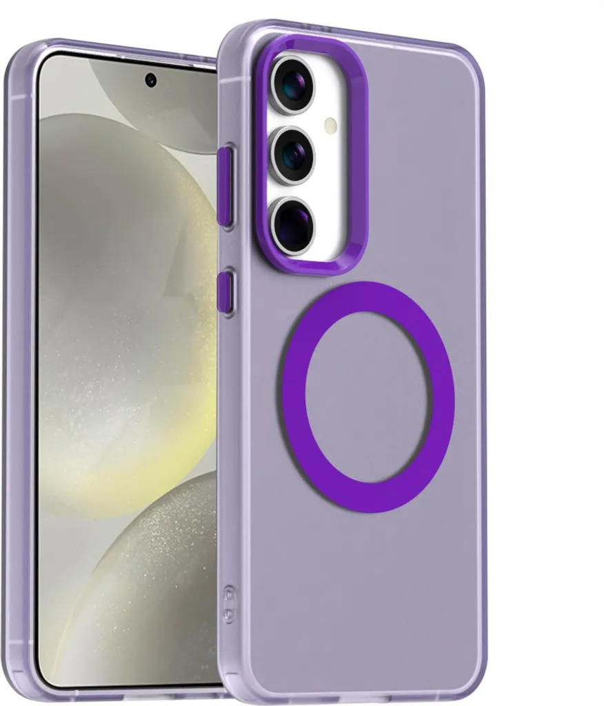 Custodia MagSafe Samsung S25 Viola - Semi-Trasparente Matte Anti-Shock