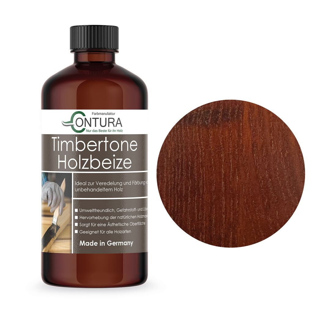 Contura Holzbeize 250ml Holzfarbe Tischler Positiv Beize Holz Farbe Wasserbeize Parkett - Palisander dunkel