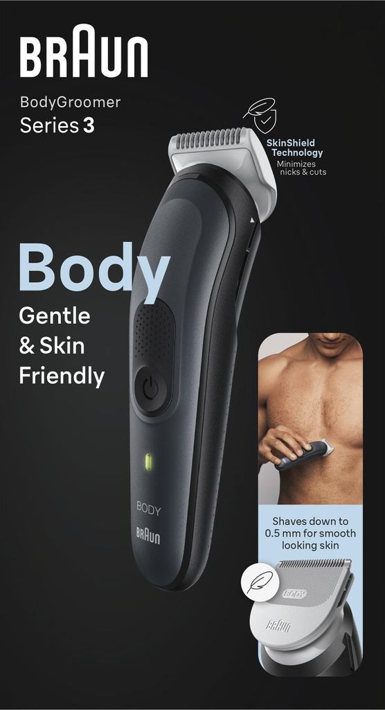 Braun BodyGroomer 3 BG3340 Noir, Gris Image du produit 