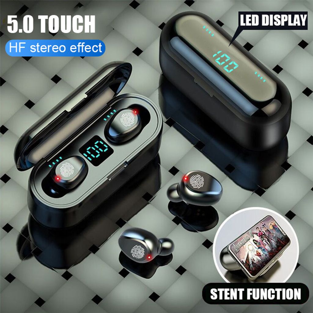 TWS LED Display Kopfhörer Bluetooth 5.0 Headphone Stereo Ohrhörer mit Ladebox DE 