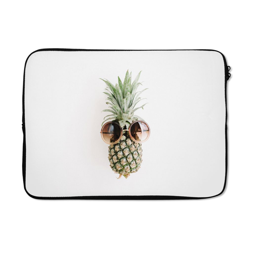 MuchoWow Laptop Hülle 14 ZollAnanas - Sonnenbrille - Tropisch Laptoptasche - Laptoptasche - Stoßsicher - Schutzhaube