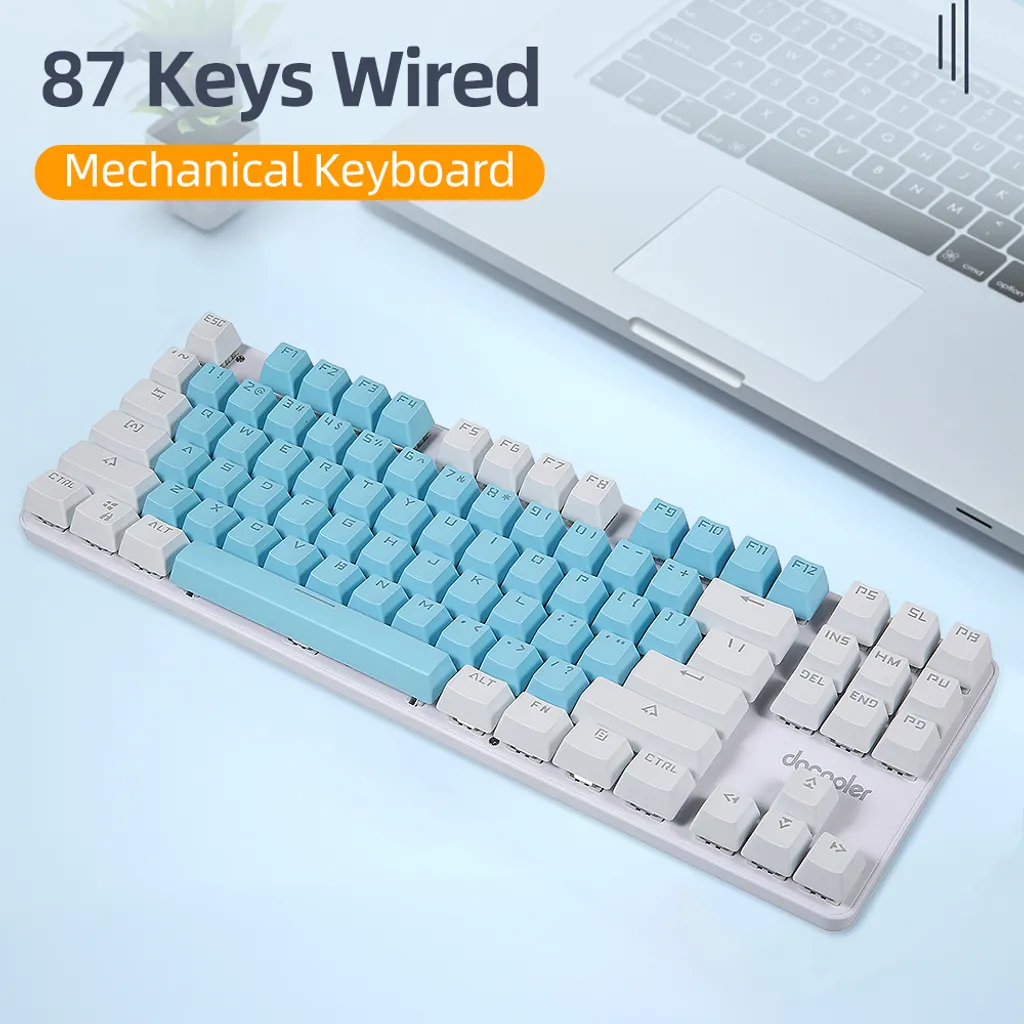 Clavier mécanique 87 touches docooler interrupteur bleu et rétroéclairé - 6