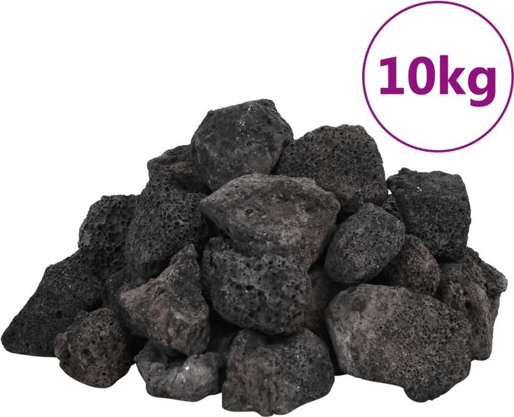 vidaXL Lavagranulat 10 kg Schwarz 3-5 cm Produktbild 