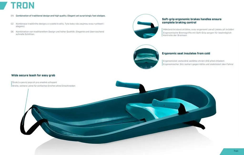Bobsleigh incassable Merco Tron vert mystique contre les chocs