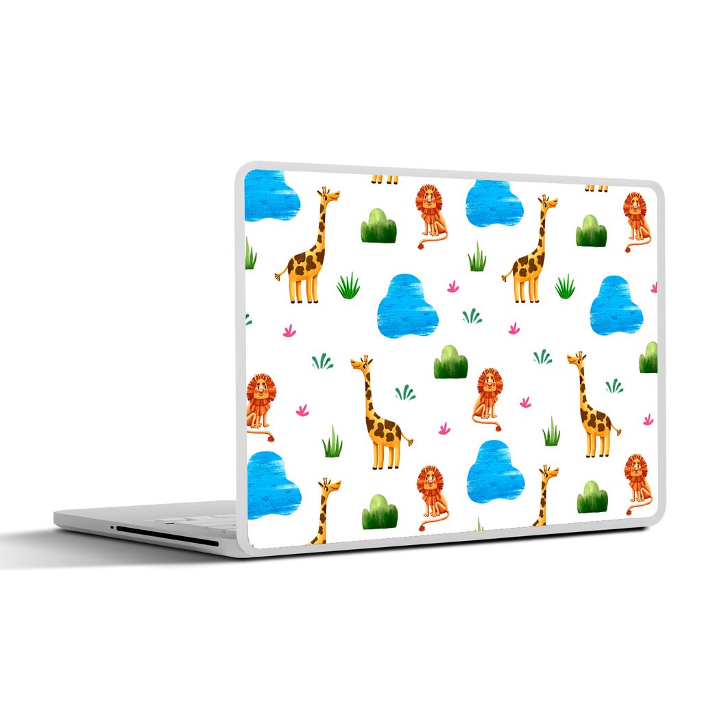 MuchoWow Laptop Aufkleber Sticker Cover Löwe - Design - Tiere - Kind 30x22 cm - Laptop-Sticker