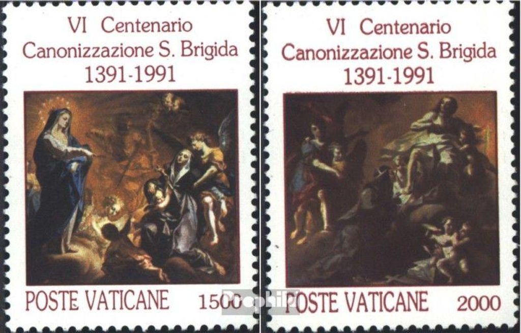 Briefmarken Vatikanstadt 1991 Mi 1038-1039 (kompl.Ausg.) Produktbild 