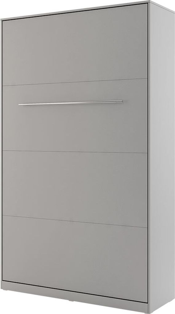 MIRJAN24 Schrankbett Concept Pro I Vertical CP-02, Wandklappbett inkl. Lattenrost, Schrank mit Klappbett, Fronten in Matt (Farbe: Grau, Größe: 12...