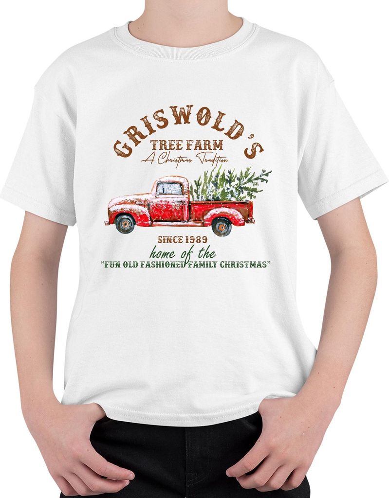 Griswold's Tree Farm orange Clark - Weihnachten Christmas Xmas Uni Kinder T-Shirt, Weiß, 104