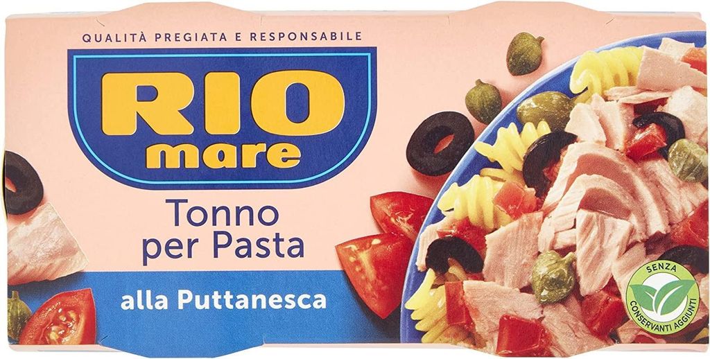 2x160g Rio Mare Thunfisch in Olivenöl mit Gemüse Per Pasta Puttanesca