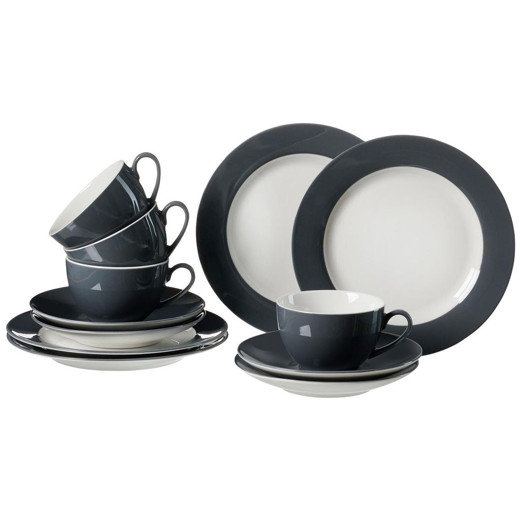 Kaffeeservice 12 tlg. Doppio anthrazit