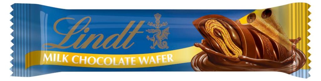 Lindt Waffel Riegel feinste Milchschokolade mit knusprigen Produktbild 