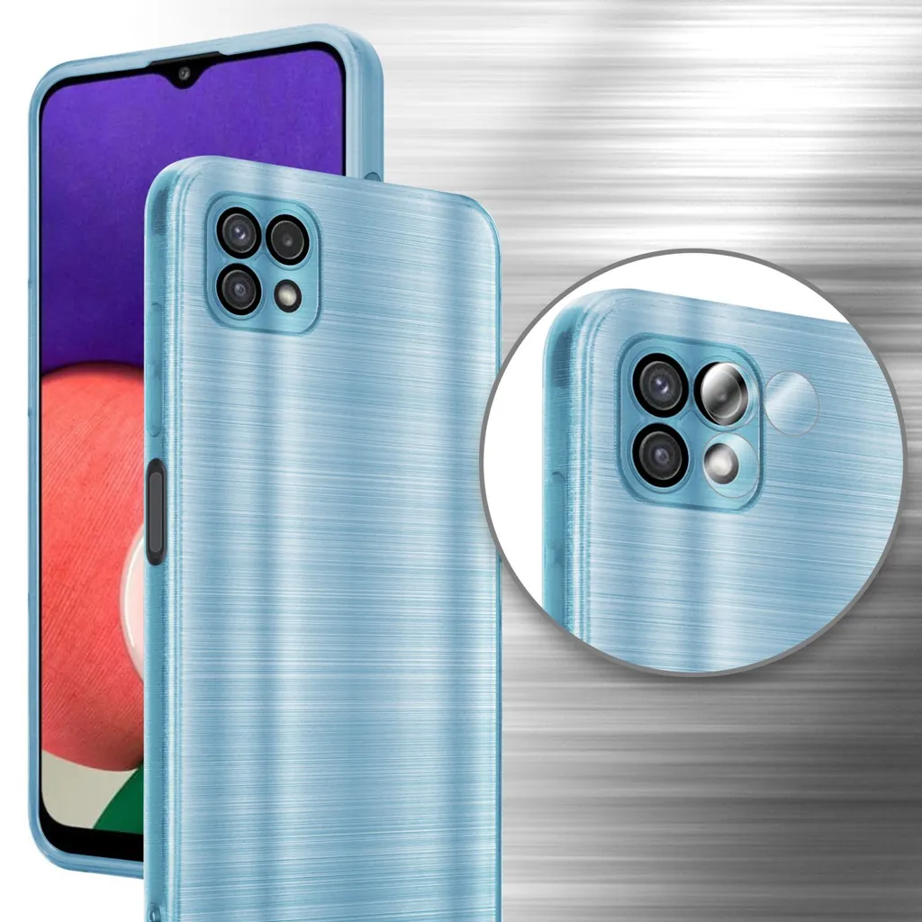 Cadorabo Cover Samsung Galaxy A22 5G Turchese Silicone TPU Soft Touch - 8