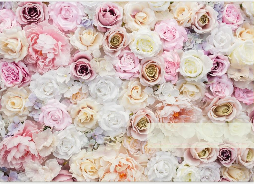 Romantischer DIN A3 Malblock Motiv zarte Rosen in Pastell Produktbild 