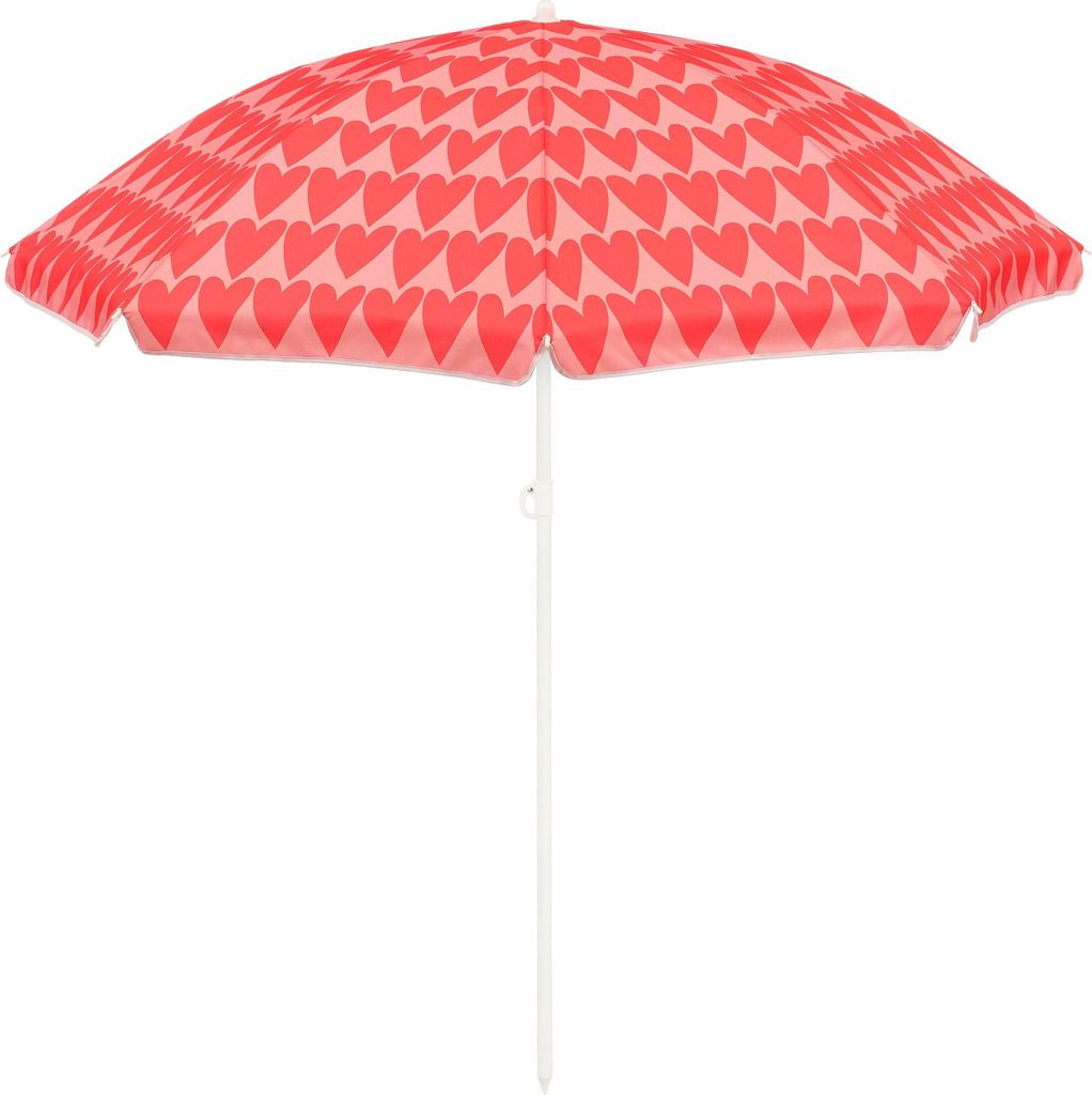 Mica Decorations Heart Strandschirm - H180 x Ø160 cm - Rosa Produktbild 