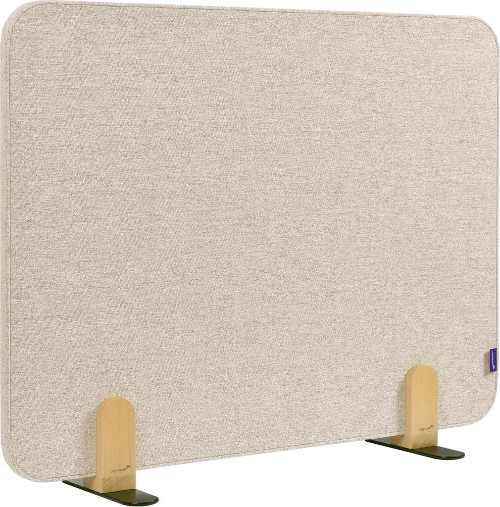 Legamaster ELEMENTS Tischtrennwand akustik 60x80cm beige Halterungen, Schreibtisch-Trennwand, Beige, 600 x 21 mm, Stoff, B - s2 d0,C158462