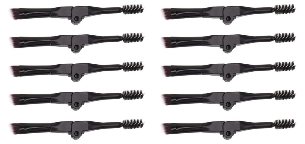 10 Stück faltbare Augenbrauenbürste, doppelseitige Wimpernbürste, tragbarer Mehrzweck-Wimpernkamm für Make-up