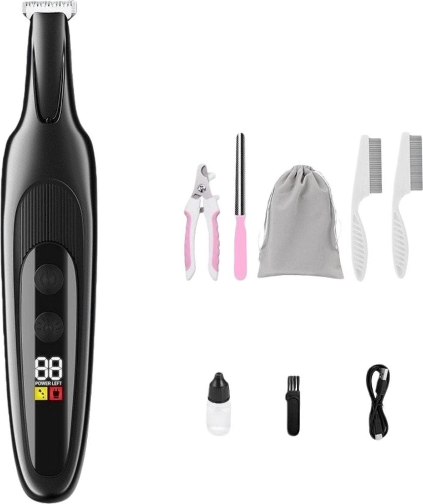 INF Wiederaufladbare Tierhaarschneidemaschine - Leise, Wasserdicht, Multifunktional