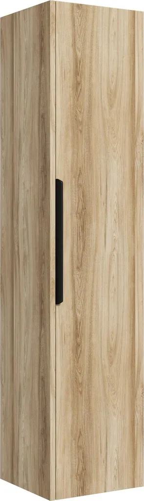 Armoire colonne suspendue Cali 133 cm meuble de rangement chêne