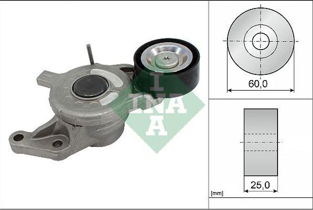 INA 534065710 Riemenspanner, Keilrippenriemen OE 1611608580 kompatibel mit C4, C5, DS4, DS5, Jumpy, Spacetourer, Vivaro, Zafira, 3008, 308, 5008, 5...