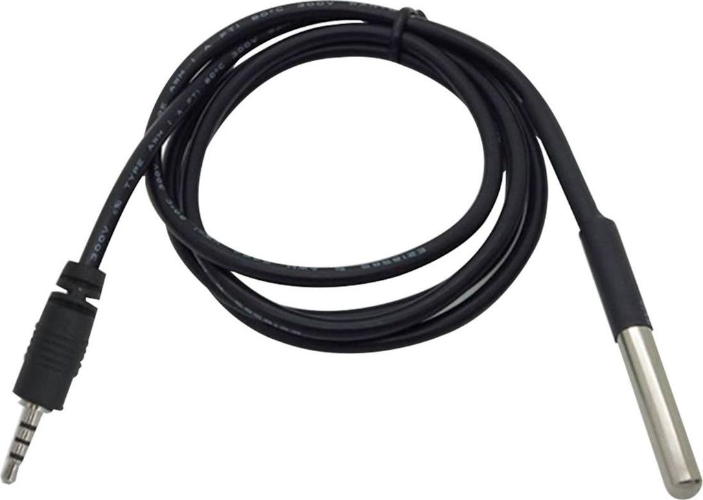 Tauchfähiger Temperatursensor SONOFF DS18B20 Schwarz