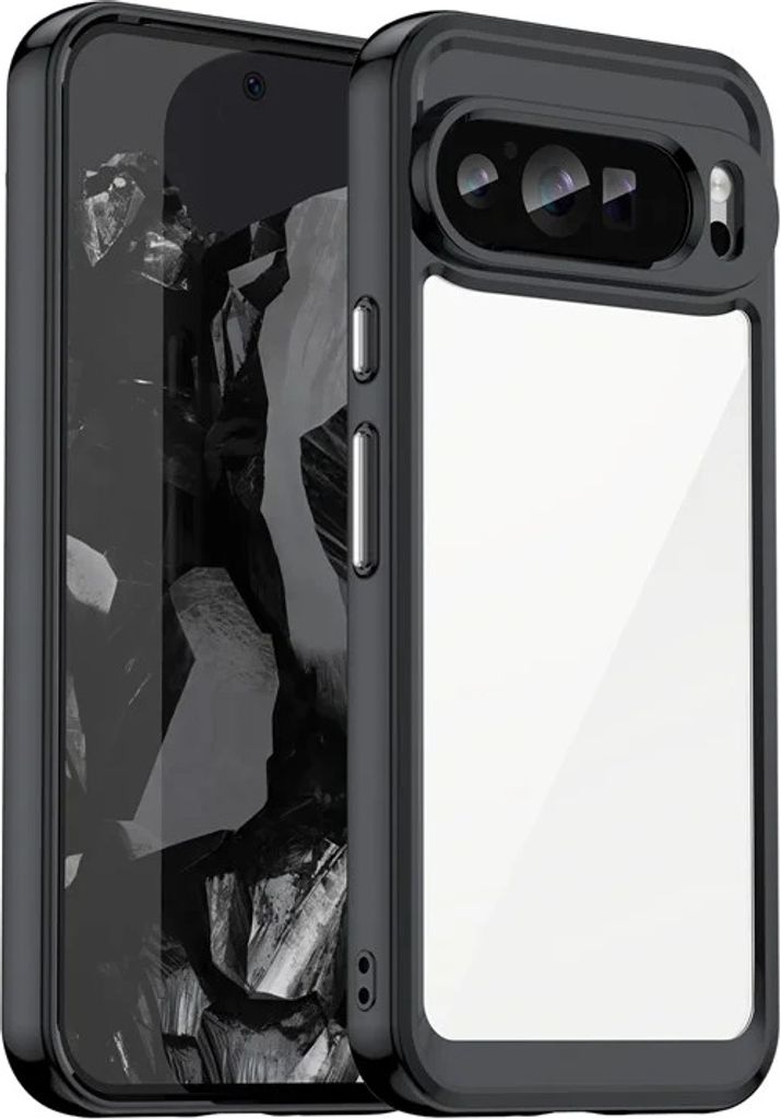 Hülle für Google Pixel 9 Pro XL - Phonesta Acrylic Hybrid Back Cover - Schwarz