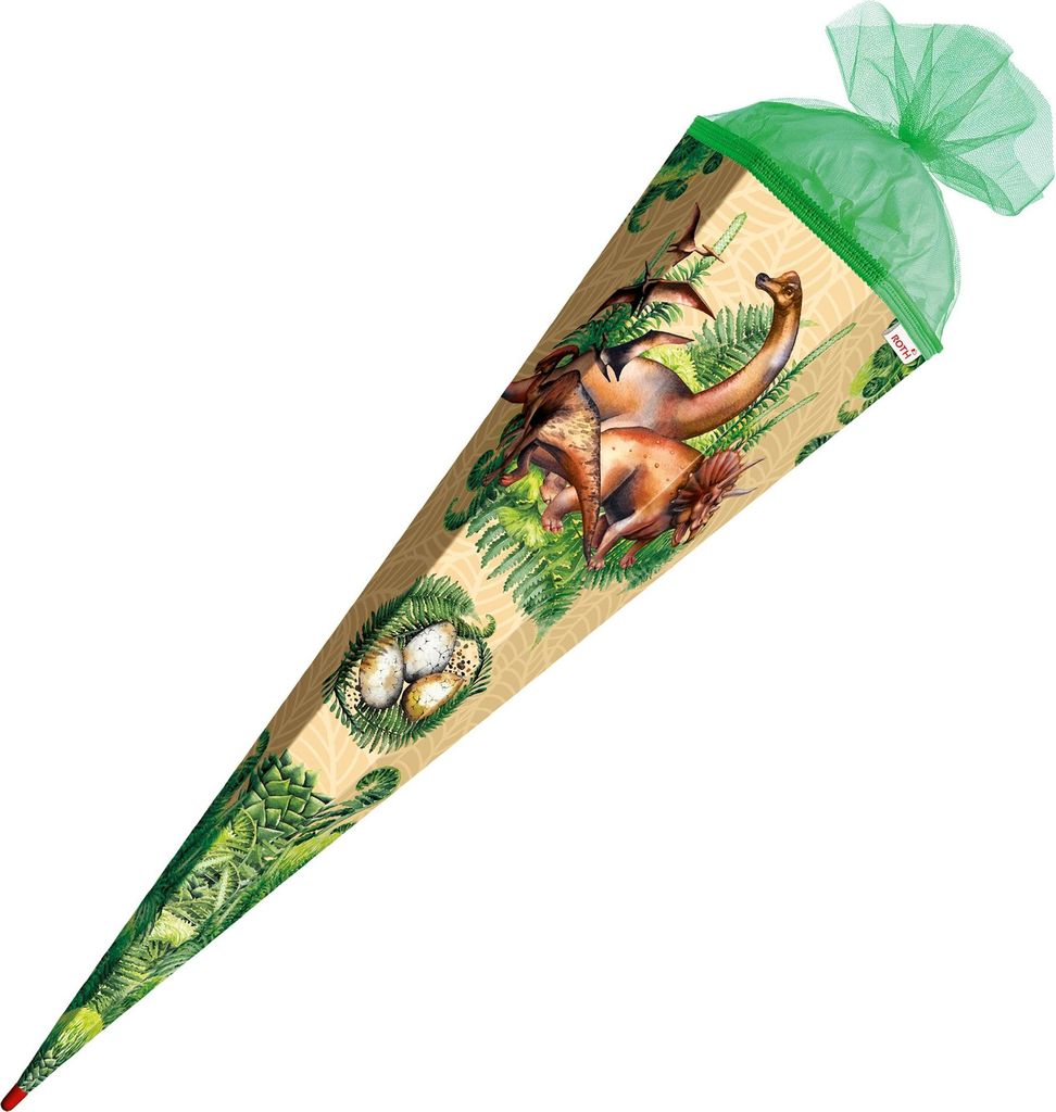 ROTH 678852 ROTH Schultüte "Veganosaurus", eckig, 850 mm Immagine del prodotto 