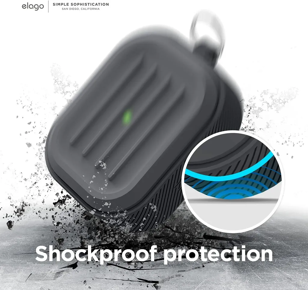 Elago Armor Case AirPods 3 Dark Grey - Custodia Rugged con Gancio - 13