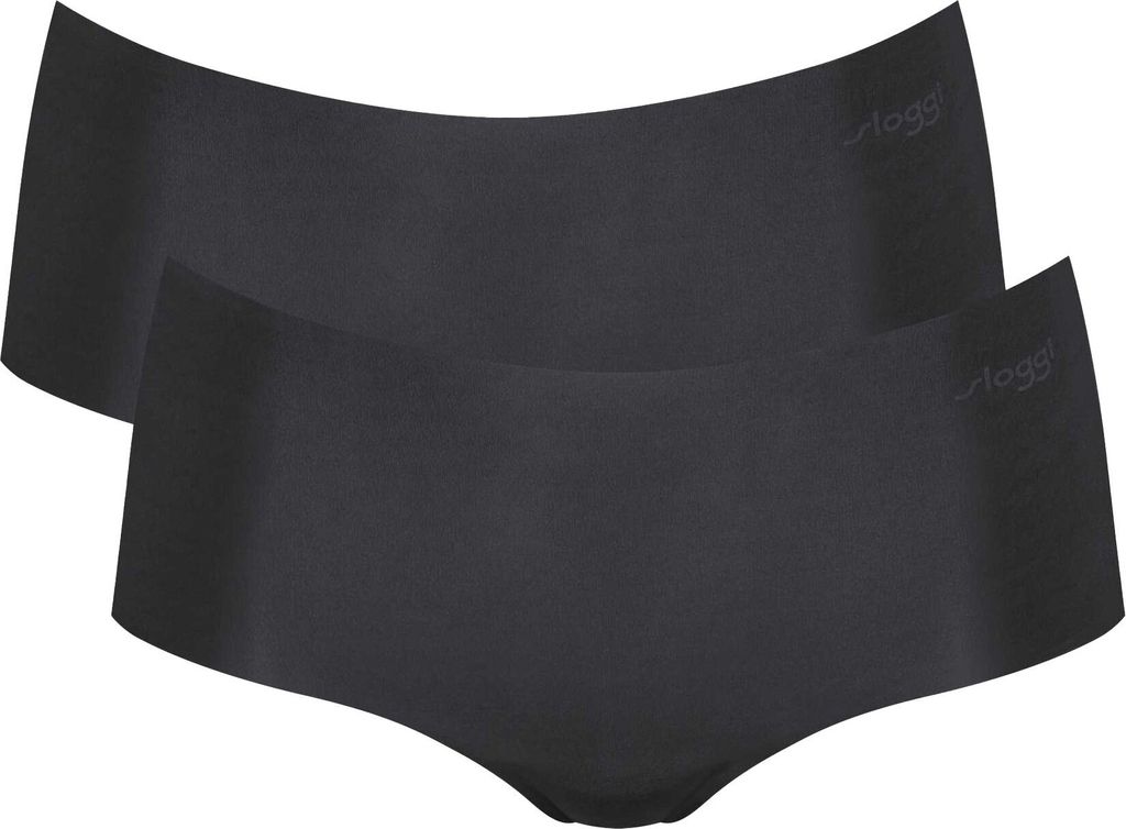 sloggi Damen Retro Pants 2-Pack ZERO Microfibre 2.0 Short - BLACK - Größe L