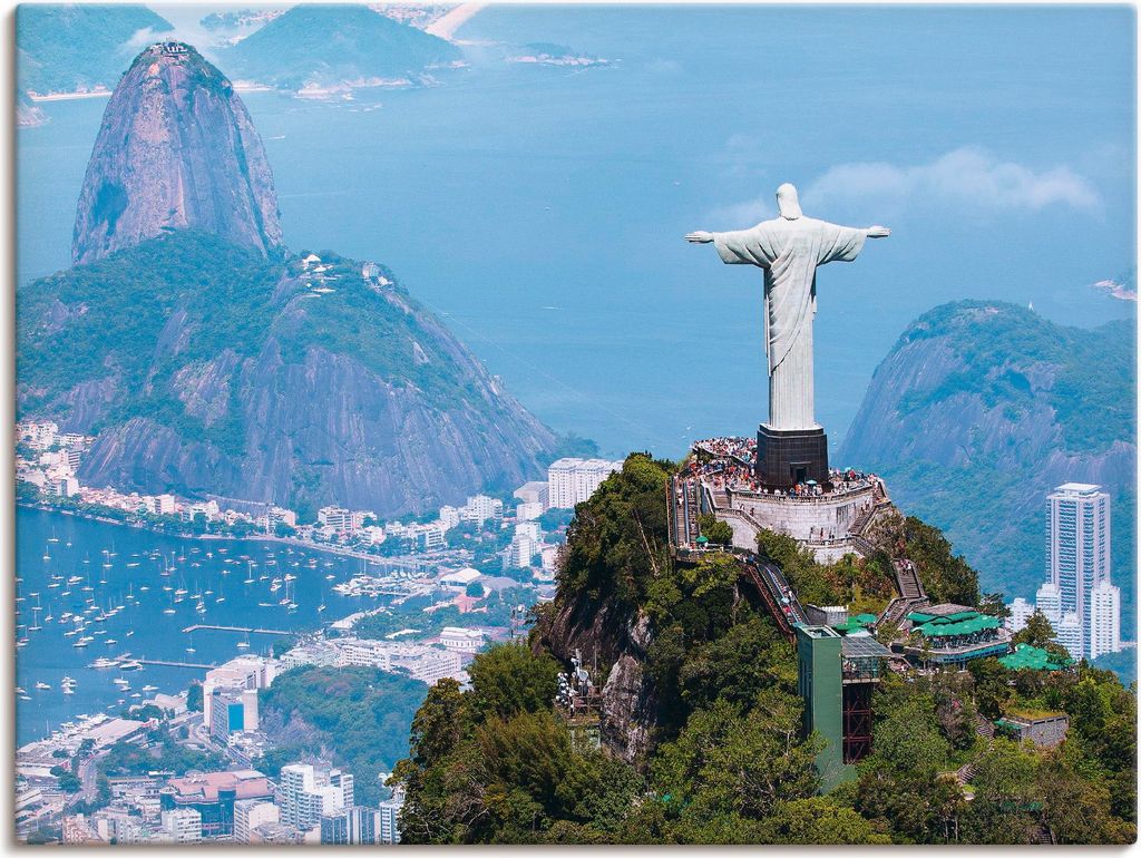 ARTland Leinwandbild Rio de Janeiro mit Cristo Größe: 80x60 cm