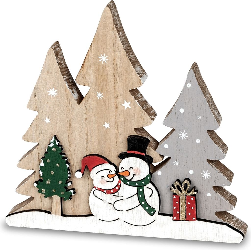Holz Weihnachtsdeko Schneemänner formano