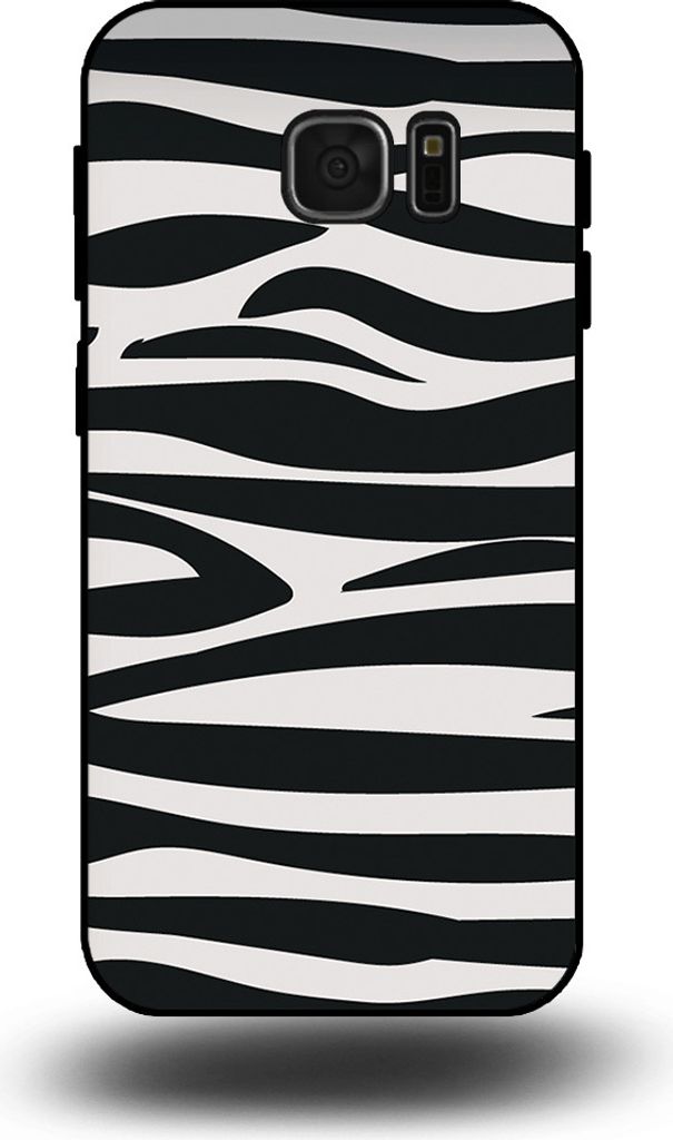 Smartphonica Handytasche passend für Samsung Galaxy A10 mit Zebradruck - TPU Rückseitenhülle mit Zebradruck Design - Schwarz Weiß