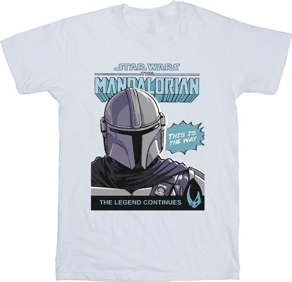 Star Wars The Mandalorian - T-Shirt für Herren BI47255 (S) (Weiß)