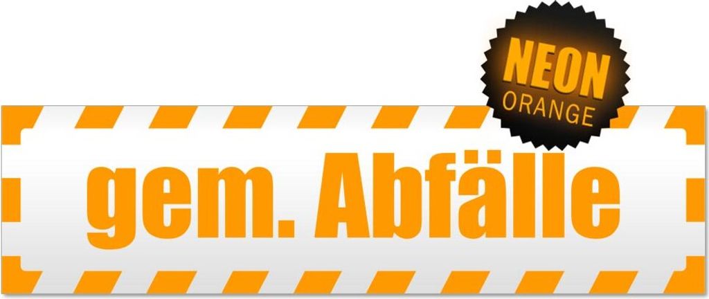 gem. Abfälle gestreift Magnetschild Schild magnetisch