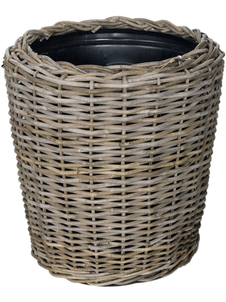 VAN DER LEEDEN DRYPOT® Rattan Pflanzkübel Grau Ø 45 cm - Produktbild 9