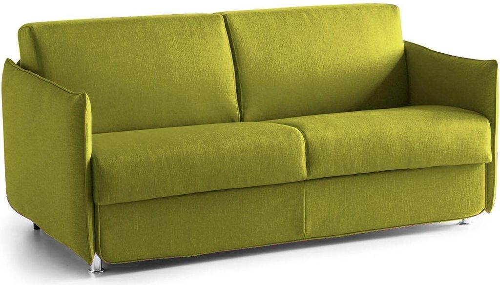 Cecina - Schlafsofa 3-Sitzer, 200x95 cm Grün, Abziehbar Italy