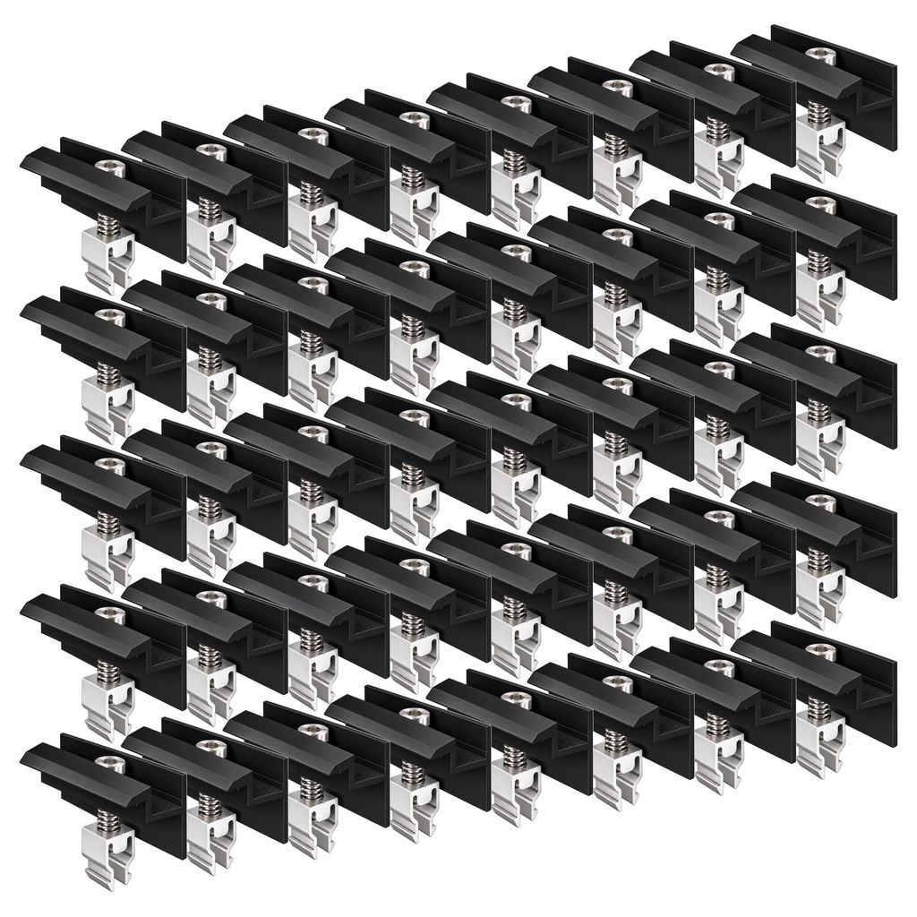 40x Endklemme Klickfix schwarz 30-40mm Solarmodul Halterung Produktbild 