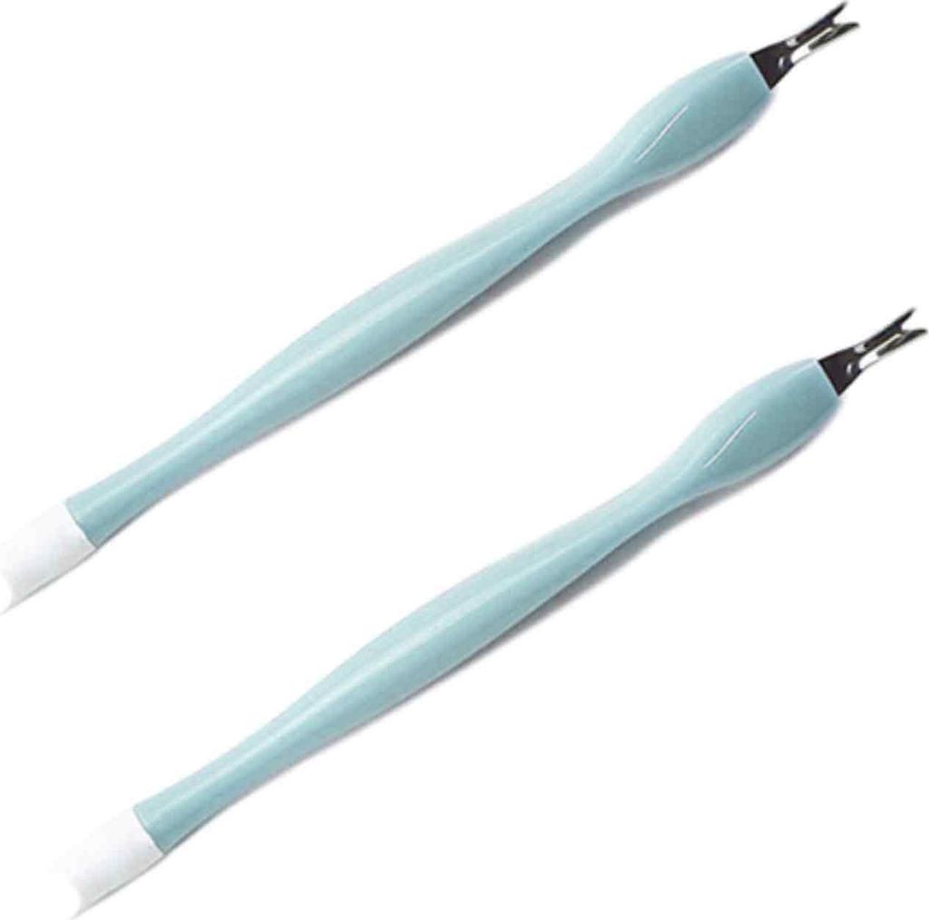 2 Stück Nagelhautgabel, NagelhautMesser Nagelhautentferner, Cuticle Trimmer, Dual Ends Nagelhautgabel, Cuticle Trimmer Pusher Remover, 2 in 1 Nage...