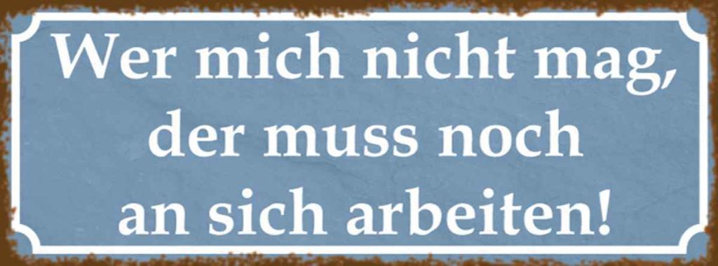 vianmo Holzschild 10x27 cm wer mich nicht mag der muss an Dekoration