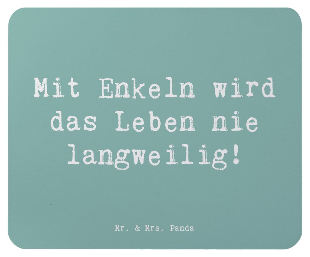 Mr. & Mrs. Panda Mousepad Spruch Enkelkinder Abenteuer - Meeresbrise - Geschenk, Unterhaltung, Weihnachten, Handgemacht, laptop mauspad, pc, mousem...