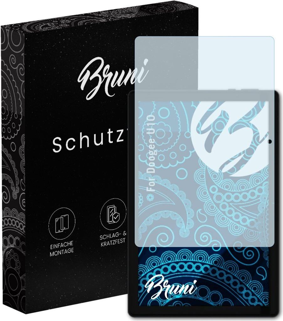 Bruni Basics-Clear 2x Schutzfolie kompatibel mit Doogee U10 Folie