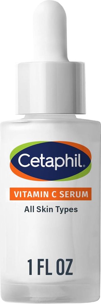 Gesichtsserum, Cetaphil, Vitamin C Serum, gleicht den Hautton aus und hellt auf, mit Vitamin C und Niacinamid, parfümfrei, 30ml