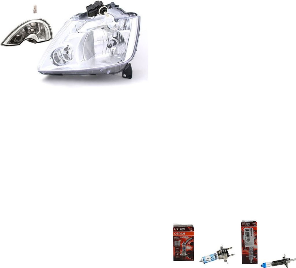 Johns, Scheinwerfer + Osram Night Breaker Laser passend für Renault Modus FP JP Links 8200402521 4431359 1607972880 2605600Q0A 260564EA0A 41590624...