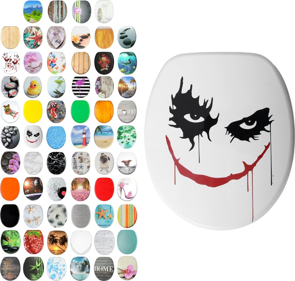 SANILO WC-Sitz mit Absenkautomatik Joker, Toilettendeckel direkt vom Hersteller, Klodeckel, Klobrille, WC Deckel, Toilettensitz, Toilettenbrille