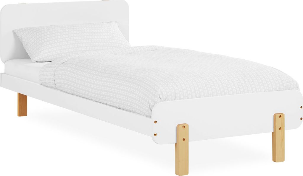 Homestyle4u łóżko drewniane 90x200 łóżko dziecięce z ramą z Zdjęcie produktu 