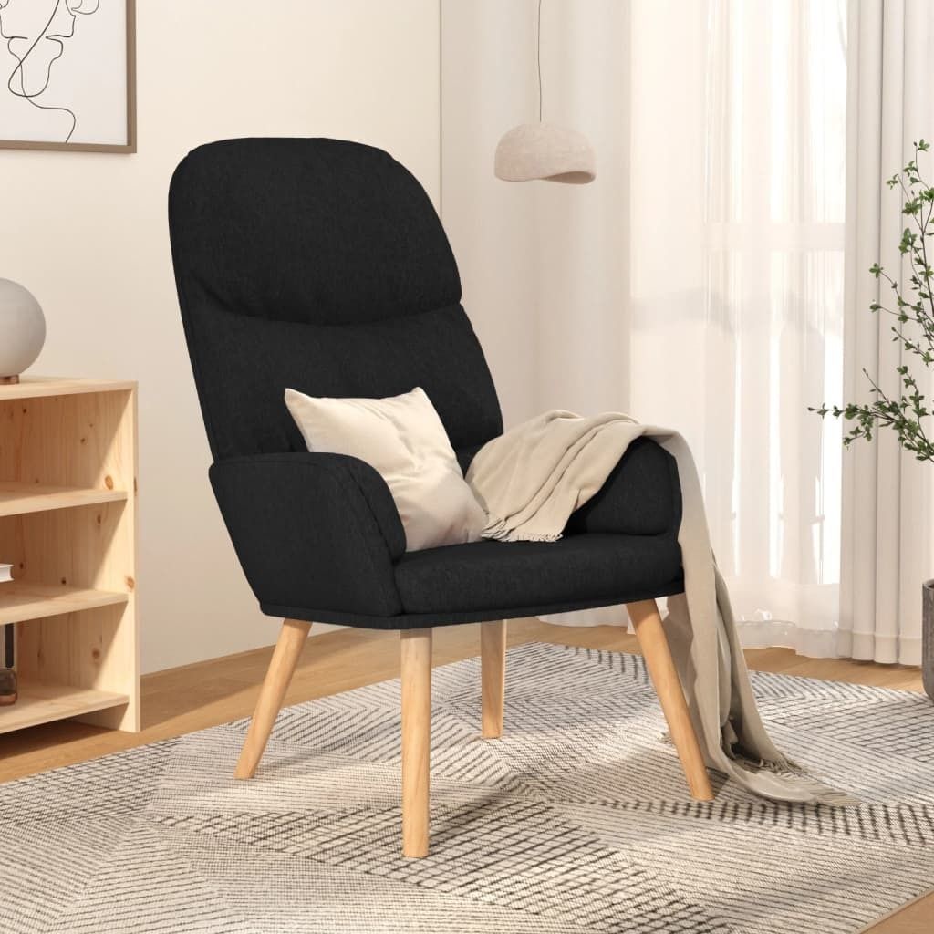 The Living Store Relaxsessel Schwarz Stoff